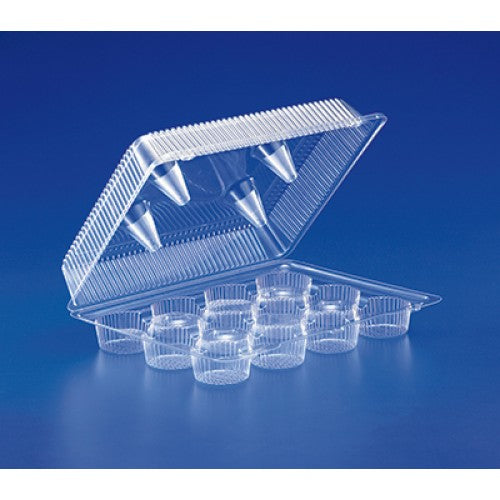ea. HINGED CLEAR CUPCAKE CONTAINER 12 COUNT