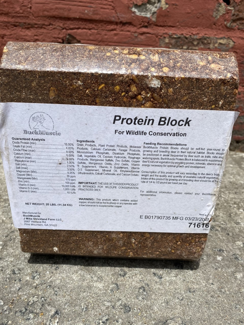 BUCK MUSCLE PROTIEN BLOCK 25 lbs